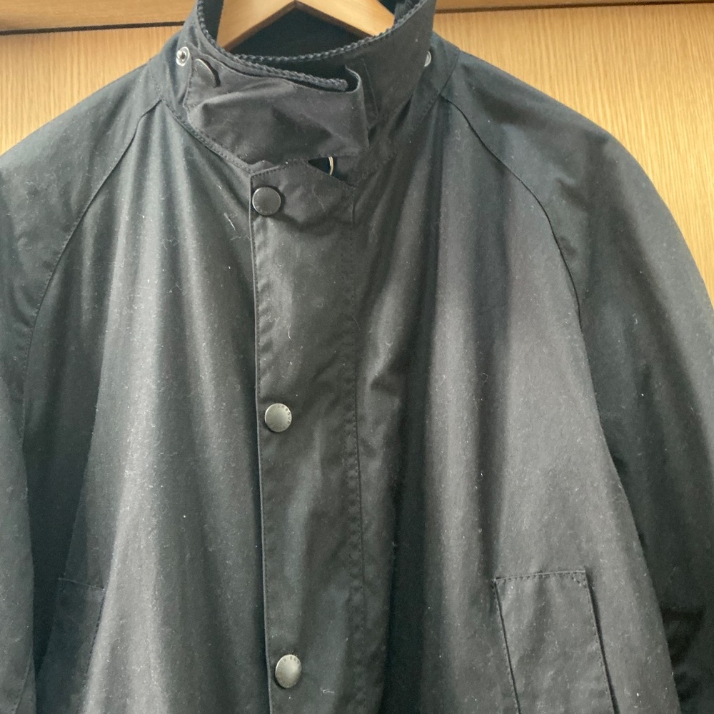 Barbour Men’s Ashby Waxed Jacket Black size XL - Picture 3 of 11